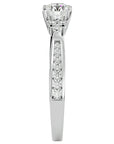 Inel De Logodnă Ode à la Rose Pavé cu Moissanite de 0.84 ct din Platina - Castelo.ro