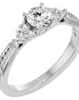 Inel De Logodnă Ode à la Rose Pavé cu Diamante Naturale de 0.84 ct din Platina - Castelo.ro