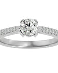 Inel De Logodnă Secret de Lune Pavé cu Moissanite de 0.93 ct din Platina - Castelo.ro