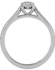 Inel De Logodnă Secret de Lune Pavé cu Moissanite de 0.93 ct din Platina - Castelo.ro