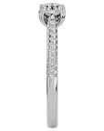 Inel De Logodnă Secret de Lune Pavé cu Moissanite de 0.93 ct din Platina - Castelo.ro