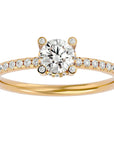 Inel De Logodnă Solitaire Lumière din Aur 14k cu Moissanite de 0.83 ct din 14k Aur Galben - Castelo.ro