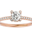 Inel De Logodnă Solitaire Lumière din Aur 14k cu Diamante Create în Laborator de 0.83 ct din 14k Aur Roz - Castelo.ro