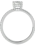 Inel De Logodnă Solitaire Lumière din Aur 14k cu Moissanite de 0.83 ct din 14k Aur Alb - Castelo.ro