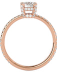 Inel De Logodnă Solitaire Lumière cu Diamante Create în Laborator de 0.83 ct din 18k Aur Roz - Castelo.ro