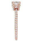 Inel De Logodnă Solitaire Lumière din Aur 14k cu Moissanite de 0.83 ct din 14k Aur Roz - Castelo.ro