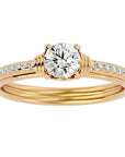 Inel De Logodnă Solitaire Céleste din Aur 14k cu Moissanite de 1.26 ct din 14k Aur Galben - Castelo.ro