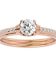 Inel De Logodnă Solitaire Céleste din Aur 14k cu Diamante Naturale de 1.26 ct din 14k Aur Roz - Castelo.ro