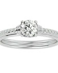 Inel De Logodnă Solitaire Céleste din Aur 14k cu Moissanite de 1.26 ct din 14k Aur Alb - Castelo.ro