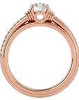 Inel De Logodnă Solitaire Céleste cu Diamante Create în Laborator de 1.26 ct din 18k Aur Roz - Castelo.ro