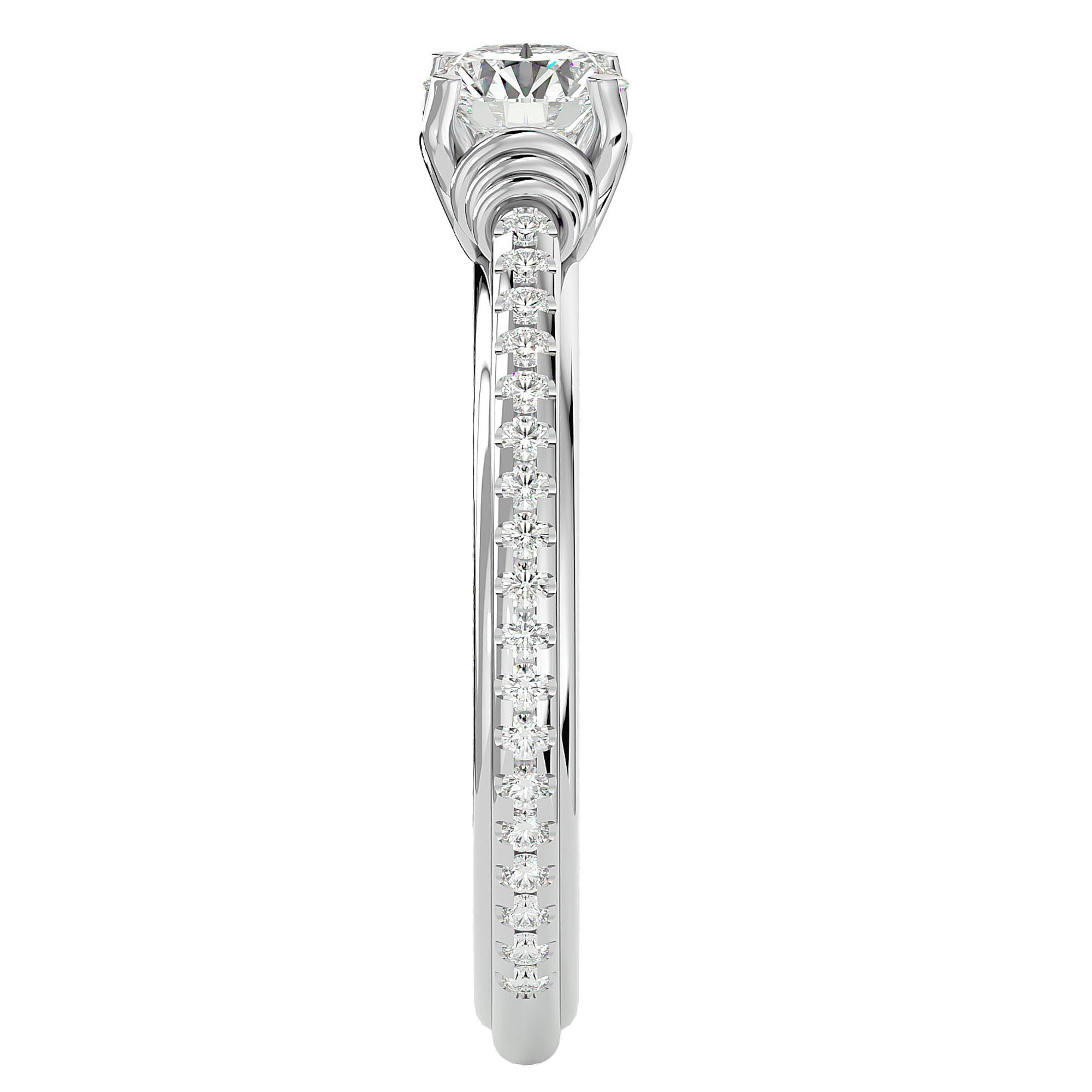 Inel De Logodnă Solitaire Céleste cu Moissanite de 1.26 ct din Platina - Castelo.ro
