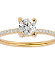 Inel De Logodnă Solitaire Reflet d'Étoile din Aur 14k cu Diamante Create în Laborator de 0.78 ct din 14k Aur Galben - Castelo.ro
