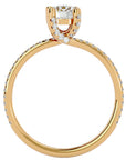 Inel De Logodnă Solitaire Reflet d'Étoile cu Diamante Create în Laborator de 0.78 ct din 18k Aur Galben - Castelo.ro
