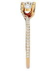Inel De Logodnă Solitaire Reflet d'Étoile cu Diamante Create în Laborator de 0.78 ct din 18k Aur Galben - Castelo.ro