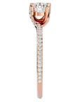 Inel De Logodnă Solitaire Reflet d'Étoile cu Diamante Create în Laborator de 0.78 ct din 18k Aur Roz - Castelo.ro