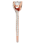 Inel De Logodnă Solitaire Reflet d'Étoile din Aur 14k cu Moissanite de 0.78 ct din 14k Aur Roz - Castelo.ro
