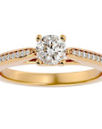 Inel De Logodnă Solitaire Pulse de Nuit din Aur 14k cu Diamante Create în Laborator de 0.59 ct din 14k Aur Galben - Castelo.ro