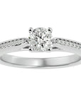 Inel De Logodnă Solitaire Pulse de Nuit cu Diamante Naturale de 0.59 ct din Platina - Castelo.ro