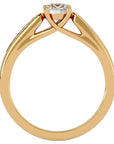 Inel De Logodnă Solitaire Pulse de Nuit cu Diamante Naturale de 0.59 ct din 18k Aur Galben - Castelo.ro