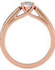 Inel De Logodnă Solitaire Pulse de Nuit cu Diamante Naturale de 0.59 ct din 18k Aur Roz - Castelo.ro