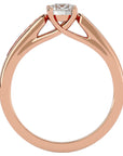 Inel De Logodnă Solitaire Pulse de Nuit cu Diamante Create în Laborator de 0.59 ct din 18k Aur Roz - Castelo.ro