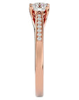 Inel De Logodnă Solitaire Pulse de Nuit cu Diamante Naturale de 0.59 ct din 18k Aur Roz - Castelo.ro