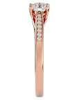 Inel De Logodnă Solitaire Pulse de Nuit din Aur 14k cu Diamante Create în Laborator de 0.59 ct din 14k Aur Roz - Castelo.ro