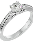 Inel De Logodnă Solitaire Pulse de Nuit din Aur 14k cu Diamante Create în Laborator de 0.59 ct din 14k Aur Alb - Castelo.ro
