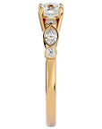 Inel De Logodnă Solitaire Retro cu Moissanite de 0.91 ct din 18k Aur Galben - Castelo.ro