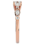 Inel De Logodnă Solitaire Retro cu Diamante Create în Laborator de 0.91 ct din 18k Aur Roz - Castelo.ro