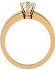 Inel De Logodnă Solitaire Pluie d'Or din Aur 14k cu Diamante Naturale de 1.06 ct din 14k Aur Galben - Castelo.ro