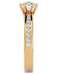 Inel De Logodnă Solitaire Pluie d'Or cu Diamante Create în Laborator de 1.06 ct din 18k Aur Galben - Castelo.ro