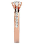 Inel De Logodnă Solitaire Pluie d'Or din Aur 14k cu Diamante Create în Laborator de 1.06 ct din 14k Aur Roz - Castelo.ro