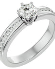 Inel De Logodnă Solitaire Pluie d'Or din Aur 14k cu Diamante Naturale de 1.06 ct din 14k Aur Alb - Castelo.ro