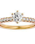 Inel De Logodnă Solitaire Légende de Mer din Aur 14k cu Diamante Create în Laborator de 1.03 ct. din 14k Aur Galben - Castelo.ro