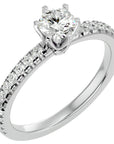 Inel De Logodnă Solitaire Légende de Mer din Aur 14k cu Diamante Create în Laborator de 1.03 ct. din 14k Aur Alb - Castelo.ro