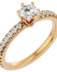 Inel De Logodnă Solitaire Légende de Mer cu Moissanite de 1.03 ct. din 18k Aur Galben - Castelo.ro