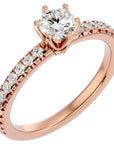 Inel De Logodnă Solitaire Légende de Mer din Aur 14k cu Diamante Create în Laborator de 1.03 ct. din 14k Aur Roz - Castelo.ro
