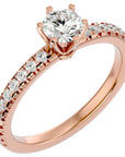 Inel De Logodnă Solitaire Légende de Mer din Aur 14k cu Diamante Naturale de 1.03 ct. din 14k Aur Roz - Castelo.ro