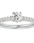 Inel De Logodnă Solitaire Fleur de Nuit cu Moissanite de 1.20 ct din Platina - Castelo.ro
