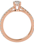 Inel De Logodnă Solitaire Fleur de Nuit cu Diamante Create în Laborator de 1.20 ct din 18k Aur Roz - Castelo.ro