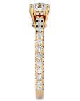 Inel De Logodnă Solitaire Fleur de Nuit cu Diamante Create în Laborator de 1.20 ct din 18k Aur Galben - Castelo.ro