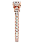Inel De Logodnă Solitaire Fleur de Nuit cu Diamante Create în Laborator de 1.20 ct din 18k Aur Roz - Castelo.ro