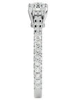 Inel De Logodnă Solitaire Fleur de Nuit din Aur 14k cu Diamante Naturale de 1.20 ct din 14k Aur Alb - Castelo.ro