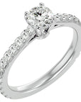 Inel De Logodnă Solitaire Fleur de Nuit cu Moissanite de 1.20 ct din Platina - Castelo.ro