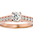 Inel De Logodnă Solitaire Éclat Divin cu Diamante Create în Laborator de 1.09 ct din 18k Aur Roz - Castelo.ro