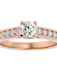 Inel De Logodnă Solitaire Éclat Divin din Aur 14k cu Diamante Naturale de 1.09 ct din 14k Aur Roz - Castelo.ro