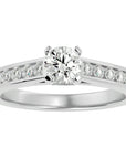 Inel De Logodnă Solitaire Éclat Divin din Aur 14k cu Moissanite de 1.09 ct din 14k Aur Alb - Castelo.ro