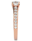 Inel De Logodnă Solitaire Éclat Divin din Aur 14k cu Moissanite de 1.09 ct din 14k Aur Roz - Castelo.ro