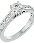 Inel De Logodnă Solitaire Éclat Divin din Aur 14k cu Moissanite de 1.09 ct din 14k Aur Alb - Castelo.ro